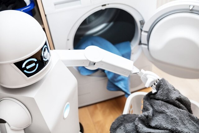 استفاده از ربات‌های دارای حس لامسه برای شستشوی لباس‌